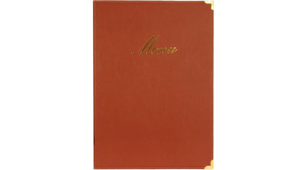 Classic A4 Menu Holder Wine Red 4 Pages - Genware