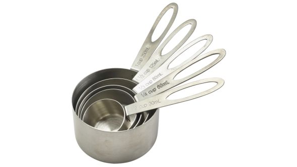 Measuring Cup Set Stainless Steel - 5pcs (30, 60, 80, 125 & 250ml)