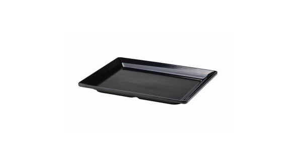 Black Melamine Platter GN 1/2 Size 32 X 26cm - Genware