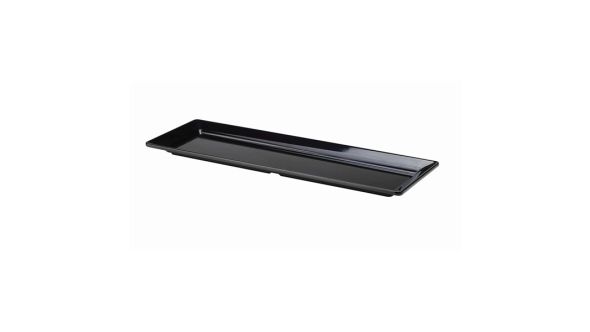 Black Melamine Platter GN 2/4 Size 53X17.5cm - Genware