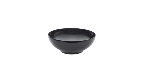 Black Melamine Round Buffet Bowl 25.7cm - Genware