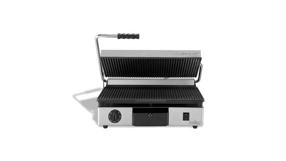 Hallco MEMT16030XNS Panini/Contact Grill Ribbed Top & Bottom