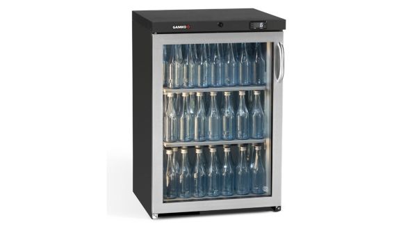 Gamko Maxiglass MG3/150LGCS 150L Single Door Bottle Cooler SS - Left Hinged