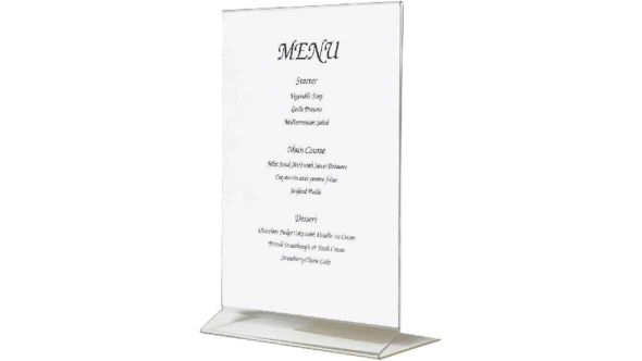 Acrylic Menu Holder A5 Size - Genware