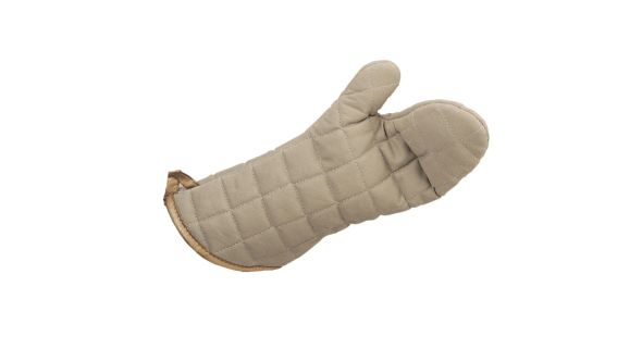 Flameguard Oven Mitt Tan 17" CE Marked (Pair) - Genware