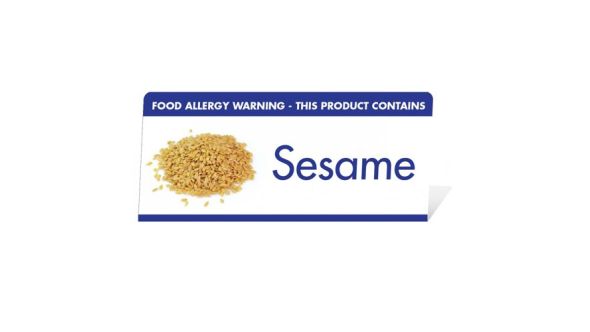 Allergen Warning Buffet Tent Notice "This Product Contains Sesame" BT0014