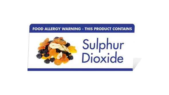 Allergen Warning Buffet Tent Notice "This Product Contains Sulphur Dioxide" BT0017