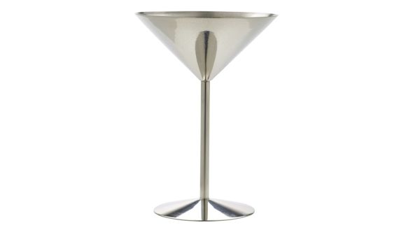 Stainless Steel Martini Glass 24cl/8.5oz - Genware MRS240