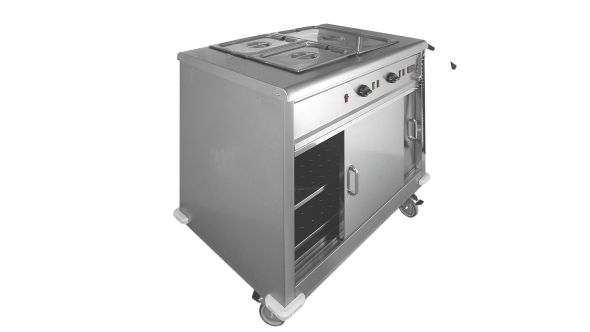 Parry MSB9 - Mobile Servery / Hot Cupboard With Bain Marie Top