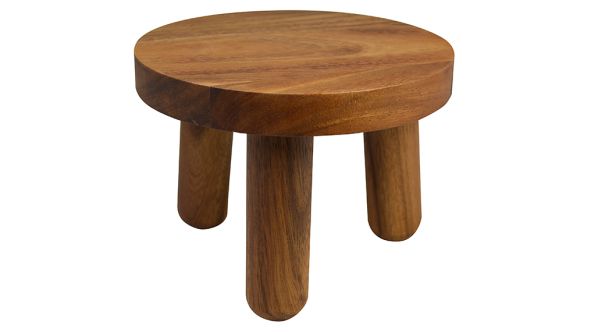 Naturals Acacia Wood Round Buffet Stand Dia 20 x 15 cm NATRS20