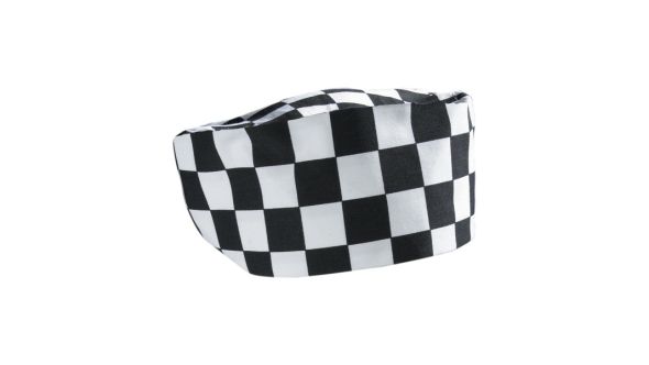 Big Black/White Check Beanie - Genware