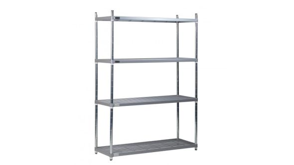 4 Tier Nylon Coated Quartermaster Shelving - 1700mm High, 300mm Deep & Different Widths Available