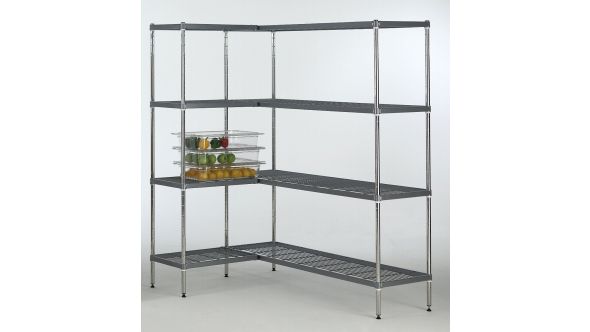 4 Tier Quartermaster Nylon Coated Shelving Bay - 450mm Deep