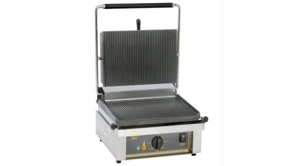 Roller Grill PANINI R Large Single - Ribbed Top & Base Plates Contact Grill