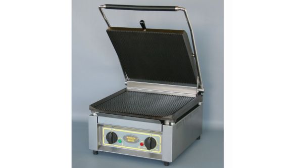 Roller Grill PANINI XLE R Extra Large Single - Ribbed Top & Base Plates Contact Grill