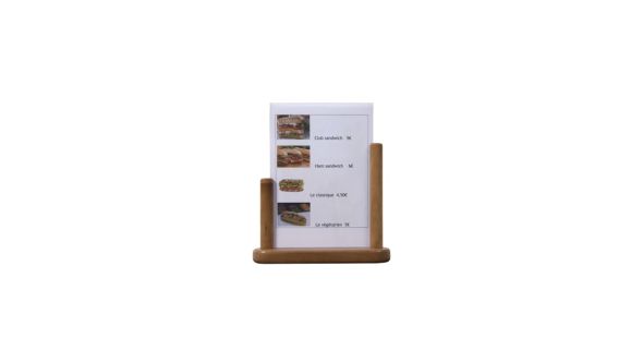 Table Board 10X15cm Small Teak PVC Insert - Genware