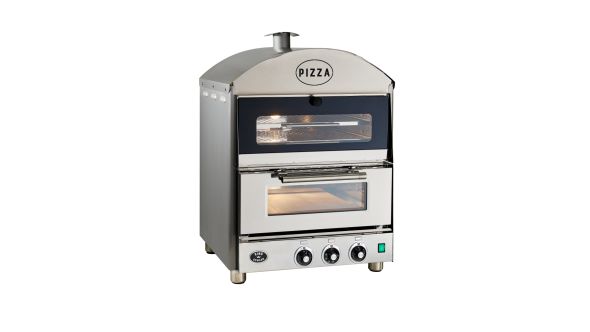 King Edward PK1W-SS Pizza King Oven - Single Deck With Warmer - Stainless Steel