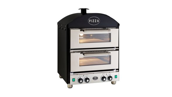 King Edward PK2 Pizza King - Double Deck Pizza Oven - Black