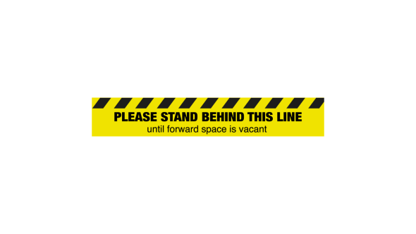 Please Stand Behind This Line - Floor Graphic Sticker - Coronavirus