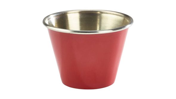 2.5oz Stainless Steel Ramekin Red - Genware