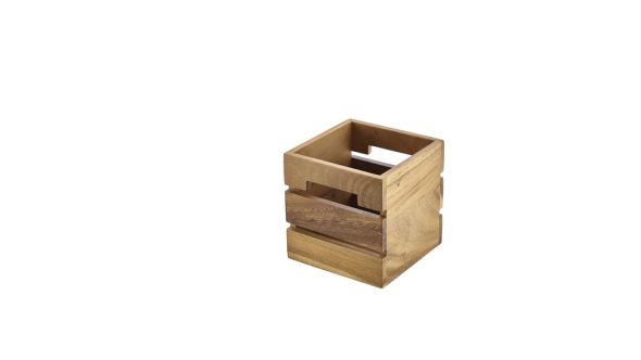 Acacia Wood Box/Riser 15x15x15cm - Genware