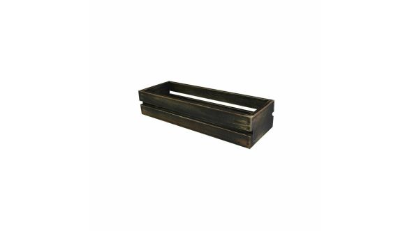 Black Washed Wooden Condiment Crate NAT-CRTB