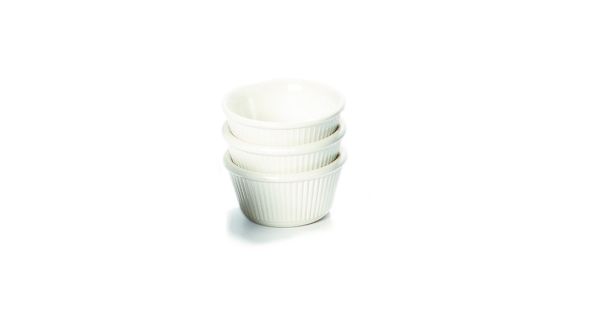 Ramekin 3oz Fluted White 81X36mm - Genware