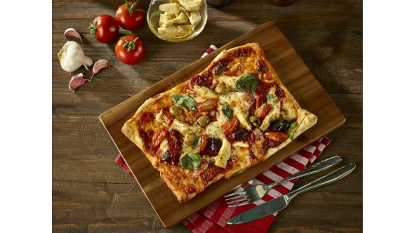 Genware Acacia Wood Pizza Serving Board 34X22X2cm