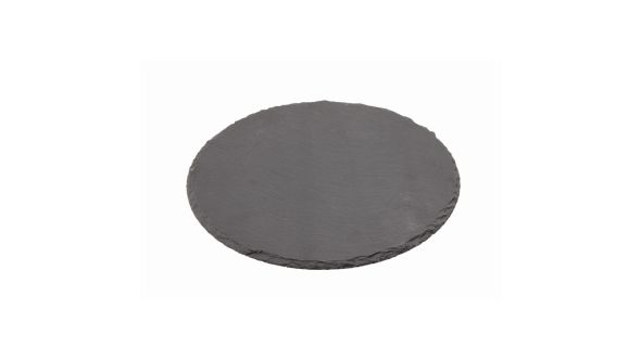 Genware Natural Edge Slate Platter 30cm Round