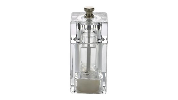 Genware Square Salt/Pepper Grinder Acrylic 10cm