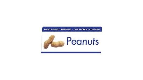 Allergen Warning Buffet Tent Notice "This Product Contains Peanuts" BT009