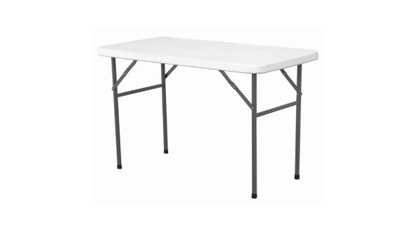 Solid Top Folding Table 4' White Hdpe - Genware