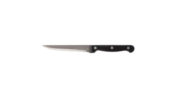 Steak Knife Black Poly Handle (Dozen) - Genware