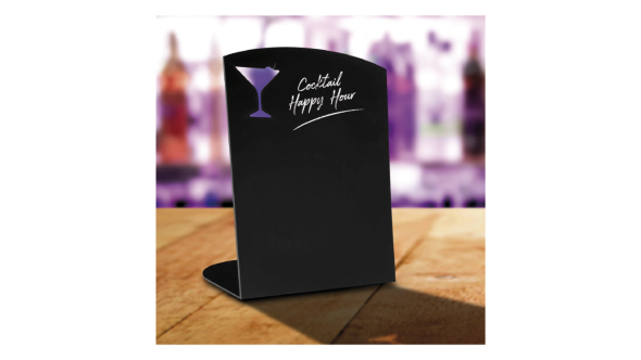 Cocktail Specials Shaped Chalk Board Tabletop Message Board