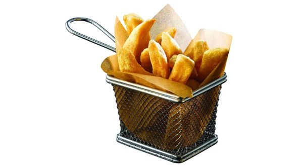 Serving Fry Basket Rectangular 10 X 8 X 7.5cm - Genware