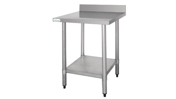 Vogue Stainless Steel Prep Table with Upstand - T379 - 900(H) x 600(W) x 600(D)mm