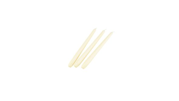 Tapered Candle 10" Ivory (Pack 100) - Genware