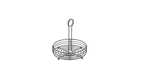 Black Wire Table Caddy 8" Ø X 8.5" (H) - Genware