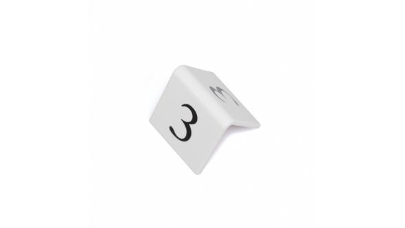 White Restaurant / Pub / Cafe Table Numbers - 50x50mm - Single Number