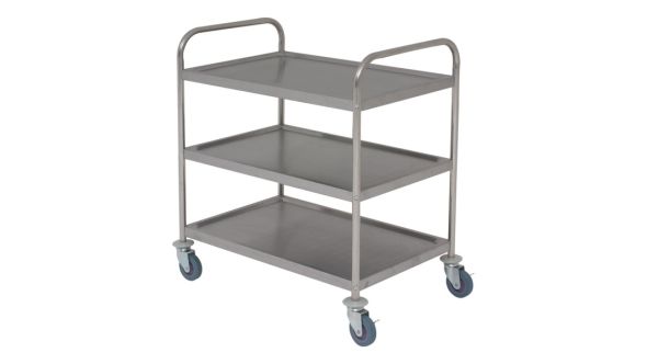 Stainless Steel  Trolley 85.5L X 53.5W X 93.3H 3 Shelves - Genware