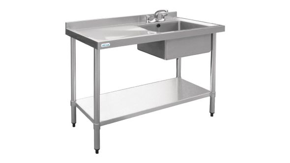 Vogue Stainless Steel Sink Left Hand Drainer 1200x600mm - U903