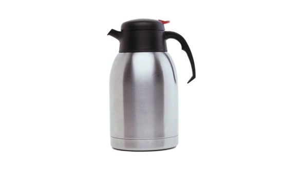 Stainless Steel Vacuum Push Button Jug 1.2L - Genware