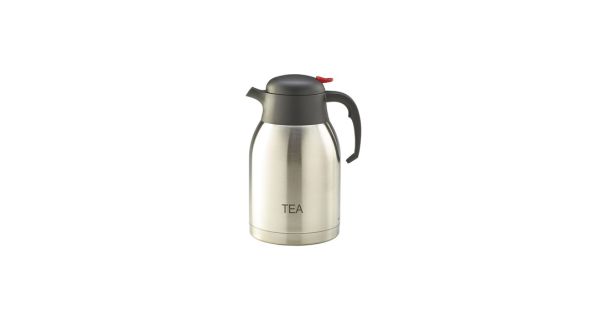 Tea Inscribed Stainless Steel Vacuum Jug 2.0L - Genware