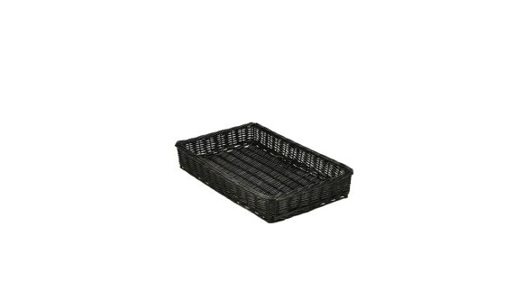 Wicker Display Basket Black 46X30X8cm - Genware