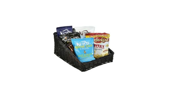 Wicker Display Basket Black 46X36X20cm - Genware