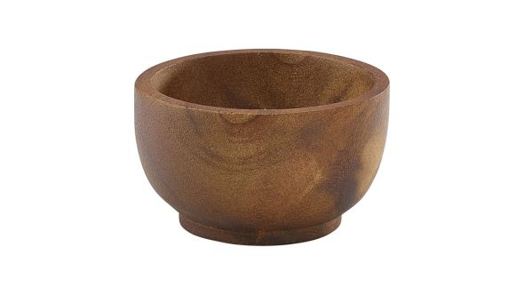 Acacia Wood Dip Pot 6cl/2oz - Genware