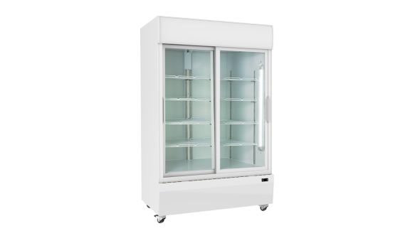 Prodis XD1201S Double Door Sliding Display Fridge 1200L White