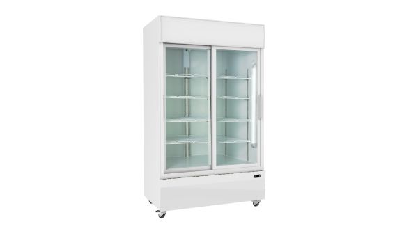 Prodis XD701S Double Door Display Fridge Sliding Doors 750L White