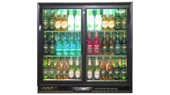 Infrico ZX2SL - Bottle Cooler Double Sliding Door Black