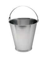 Swedish Stainless Steel Skirted Bucket 15L Graduate - Genware